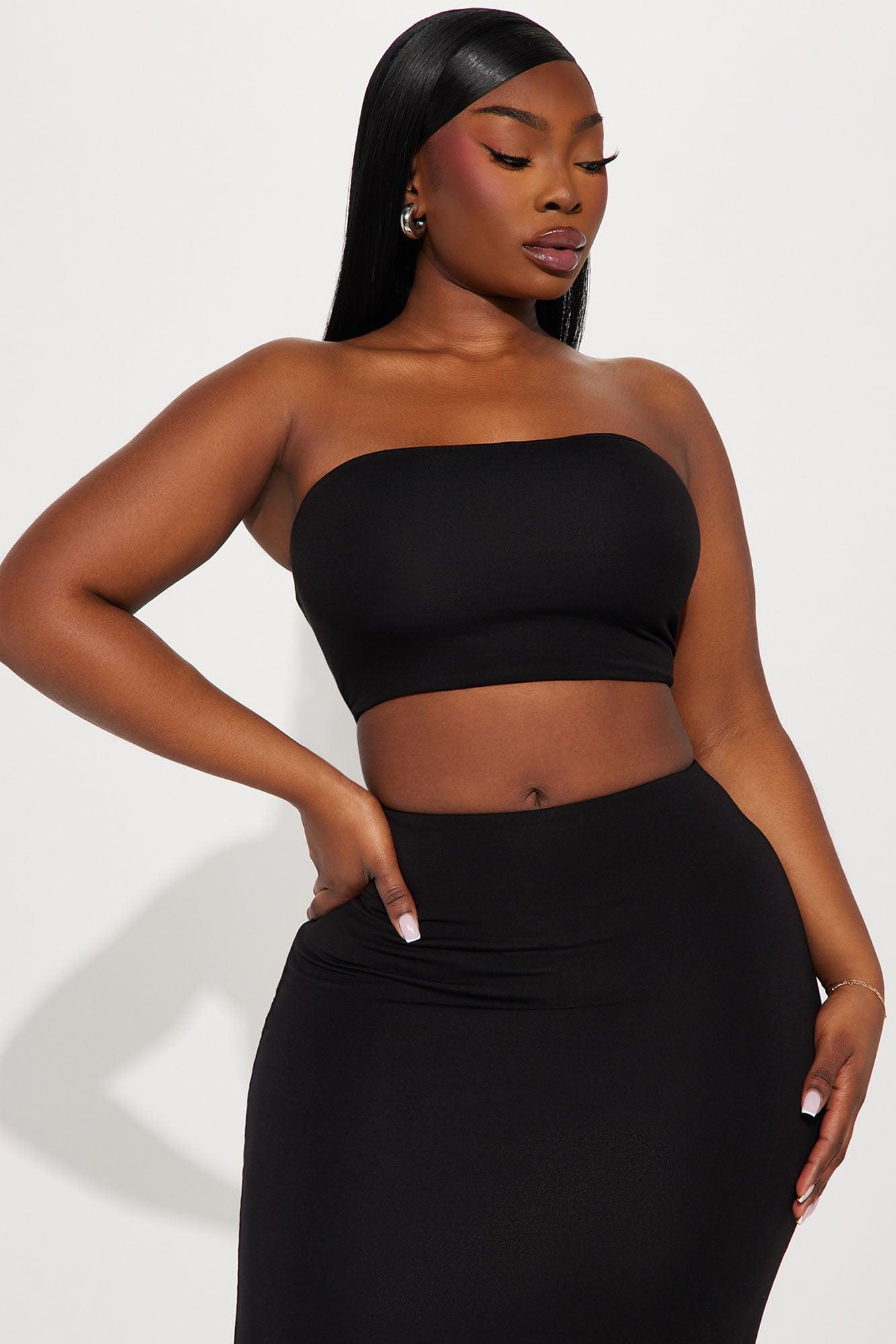 Another Time Double Lined Skirt Set - Black Product Image