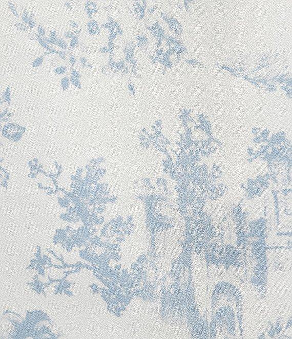 Preston & York Sarah Toile Satin Cowl Neckline Sleeveless Blouse Product Image