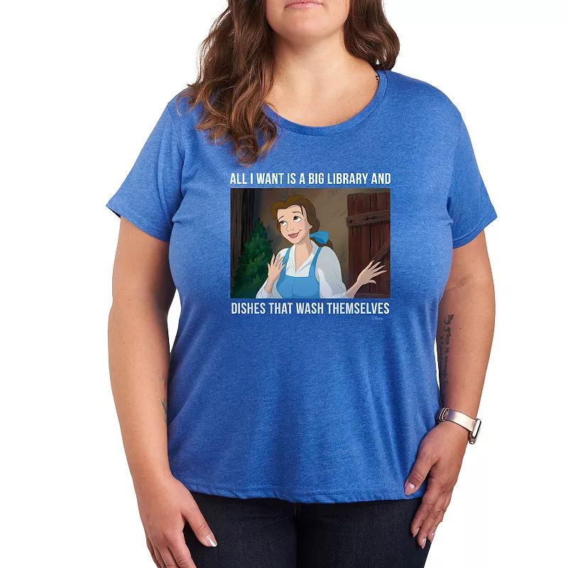 Disney Princess Belle Plus Library Graphic Tee, Women's,  Product Image