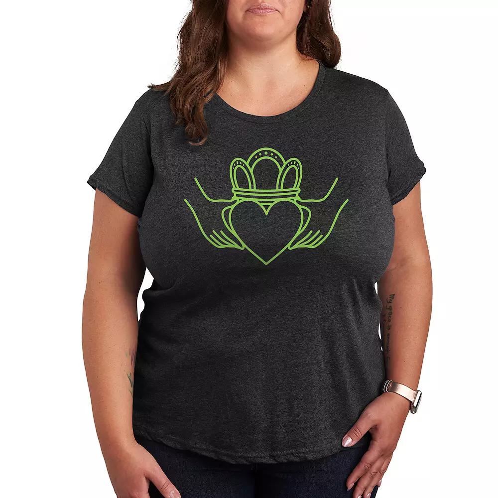 Plus Claddagh Symbol Graphic Tee, Women's,  Product Image