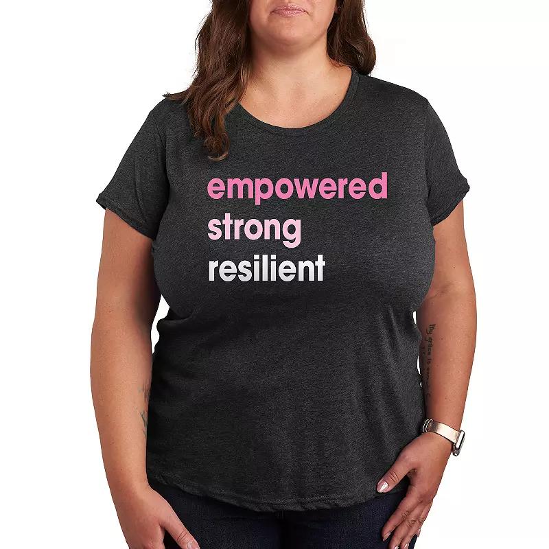 Plus Empowered Strong Resilient Graphic Tee, Women's,  Product Image