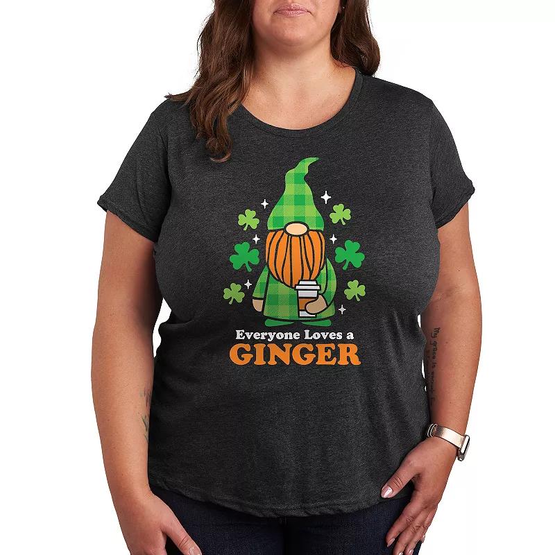 Plus Everyone Loves a Ginger Gnome Graphic Tee, Women's,  Product Image