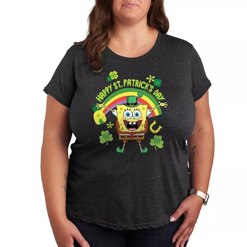 Plus Nickelodeon SpongeBob SquarePants Happy St. Patrick's Day Graphic Tee, Women's,  Product Image