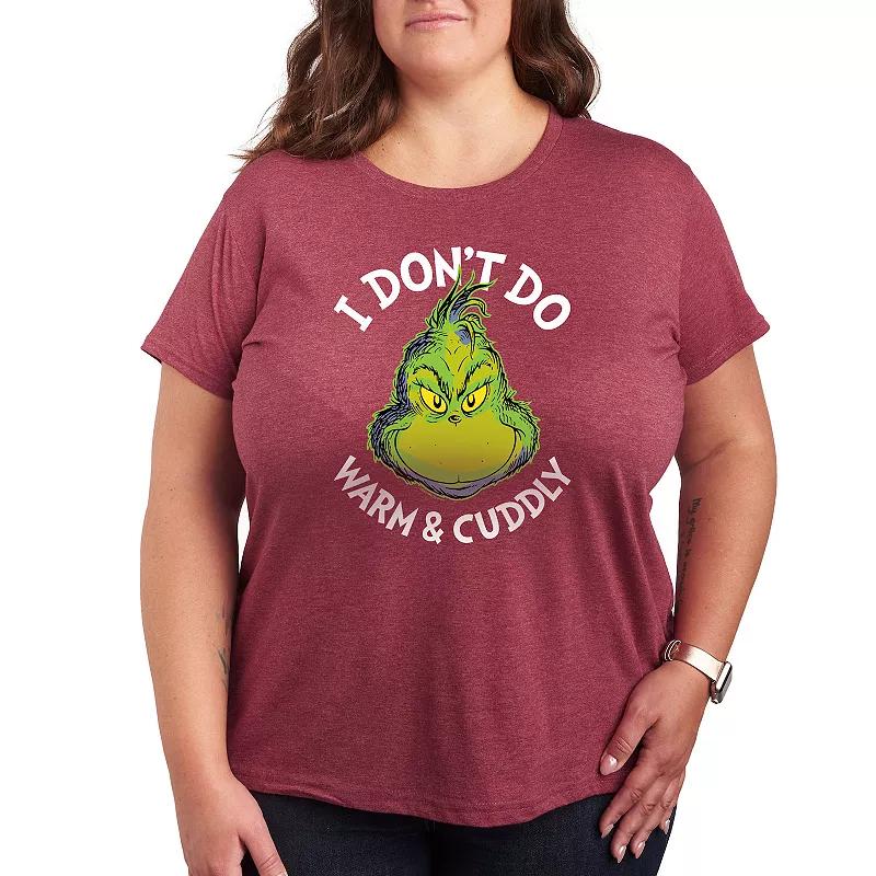 Plus Dr. Seuss The Grinch Don't Do Warm Cuddly Graphic Tee, Women's,  Product Image