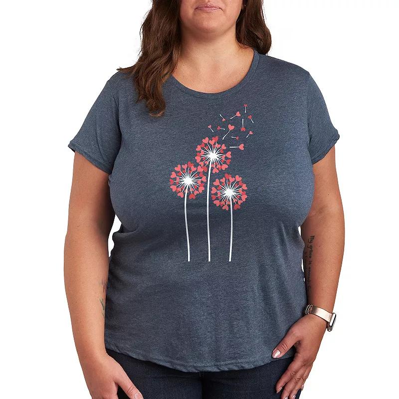 Plus Dandelion Heart Group Graphic Tee, Women's,  Product Image