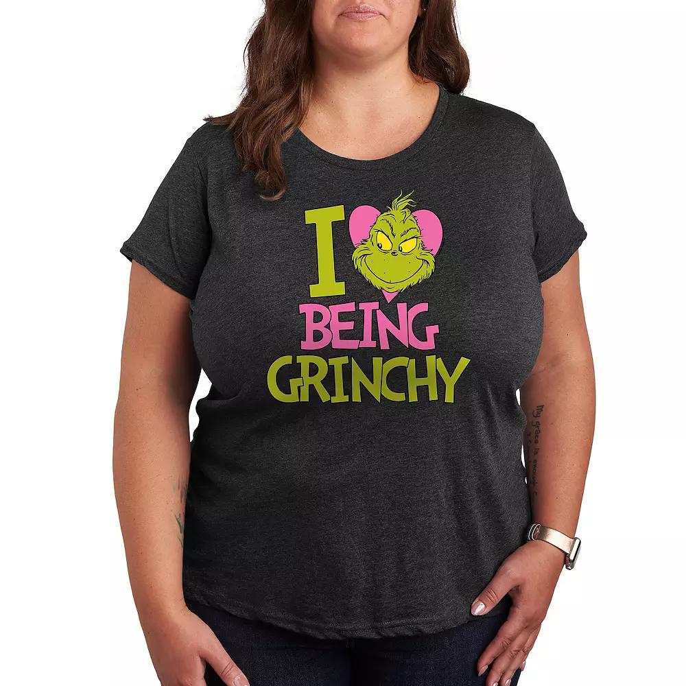 Plus Grinch I Love Being Grinchy Graphic Tee, Women's,  Product Image