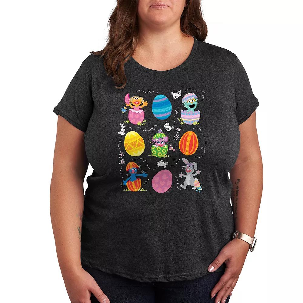 Plus Sesame Street Eggs And Bunny Graphic Tee, Women's,  Product Image