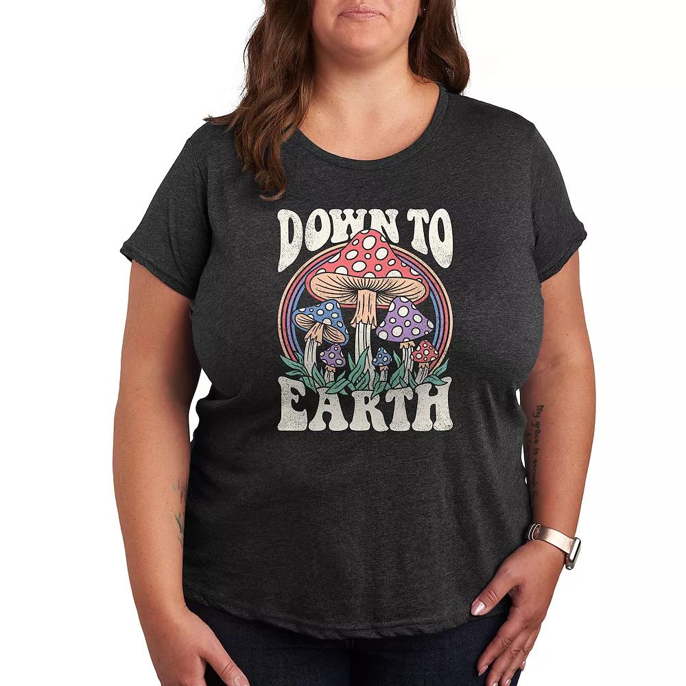 Plus Down To Earth Mushrooms Graphic Tee, Women's,  Product Image