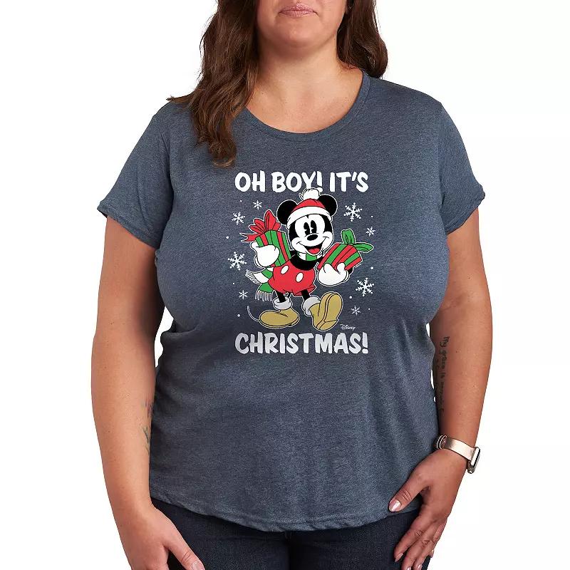 Disney's Mickey Mouse Plus Oh Boy It's Christmas Graphic Tee, Women's,  Product Image
