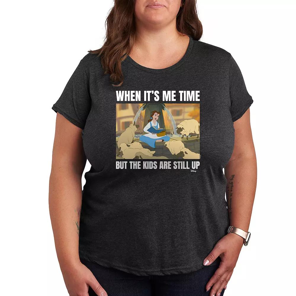 Disney Princess Belle Plus Me Time Meme Graphic Tee, Women's,  Product Image