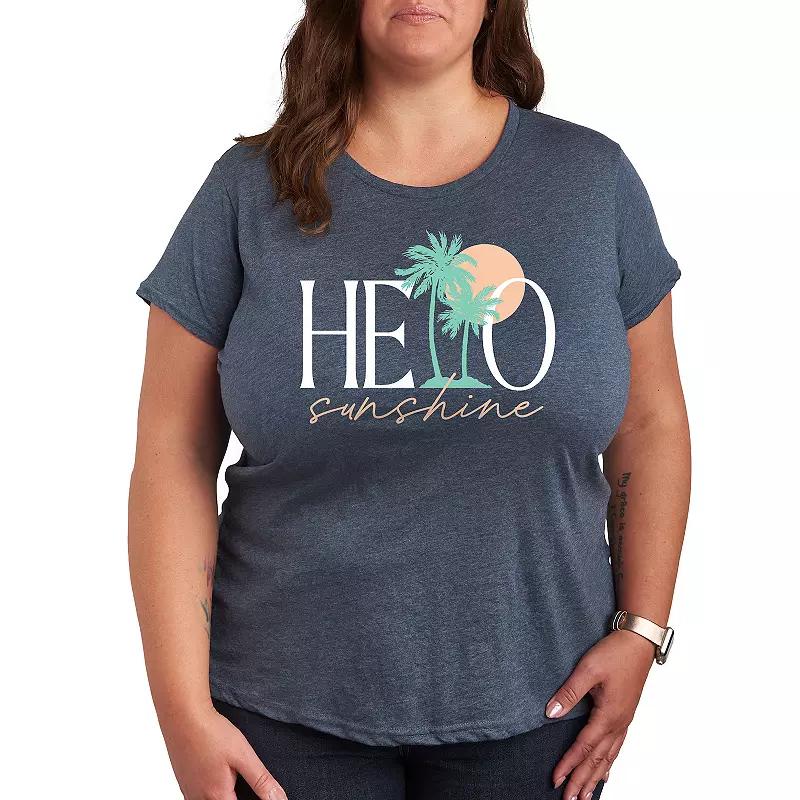 Plus Hello Sunshine Palms Graphic Tee, Women's,  Product Image