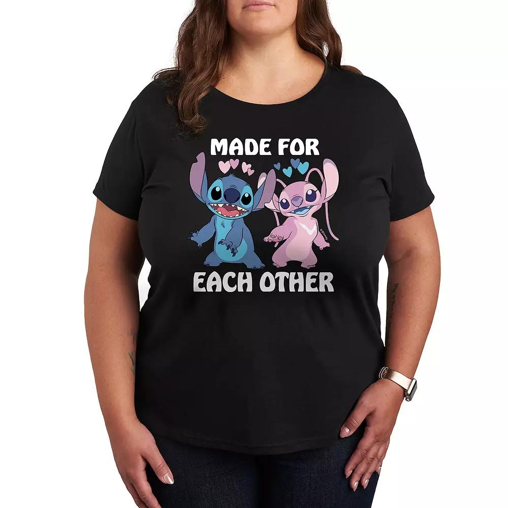 Disney's Lilo & Stitch Plus Made For Each Other Graphic Tee, Women's,  Product Image