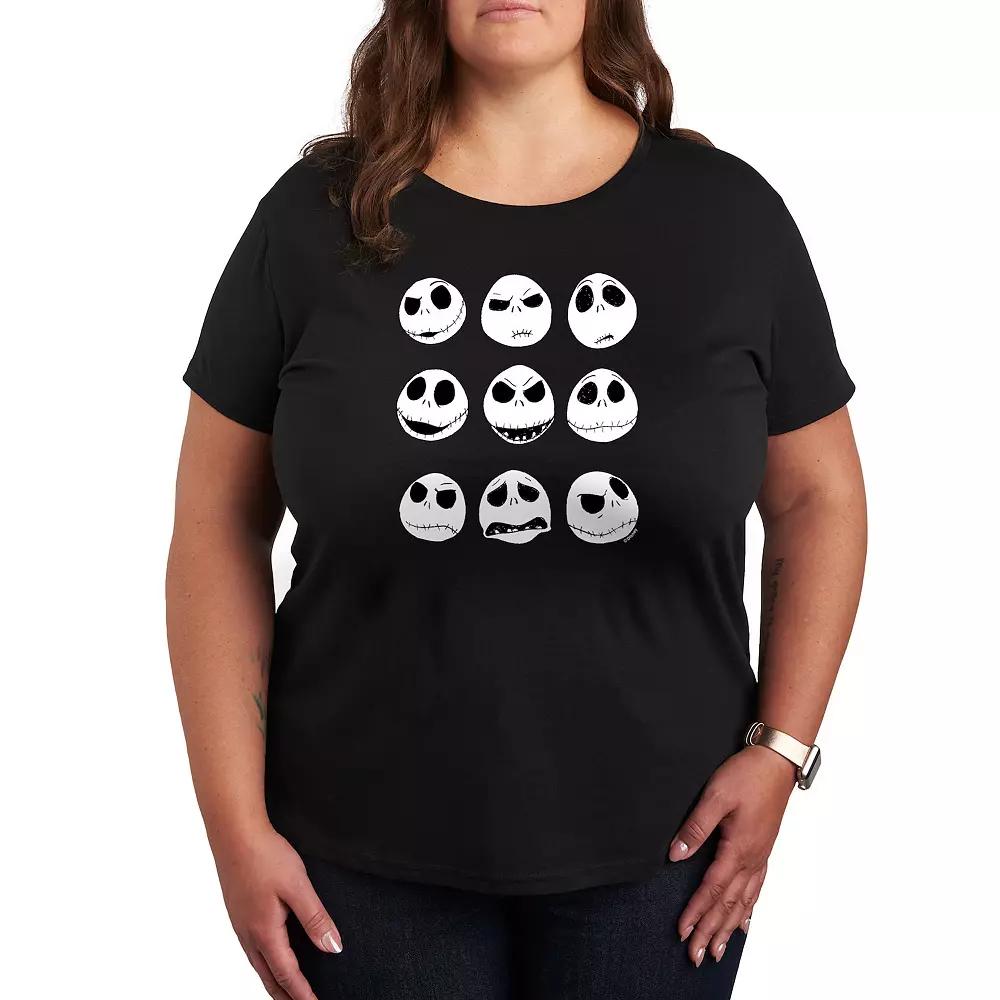 Disney's Nightmare Before Christmas Plus Jack Faces Graphic Tee, Women's,  Product Image