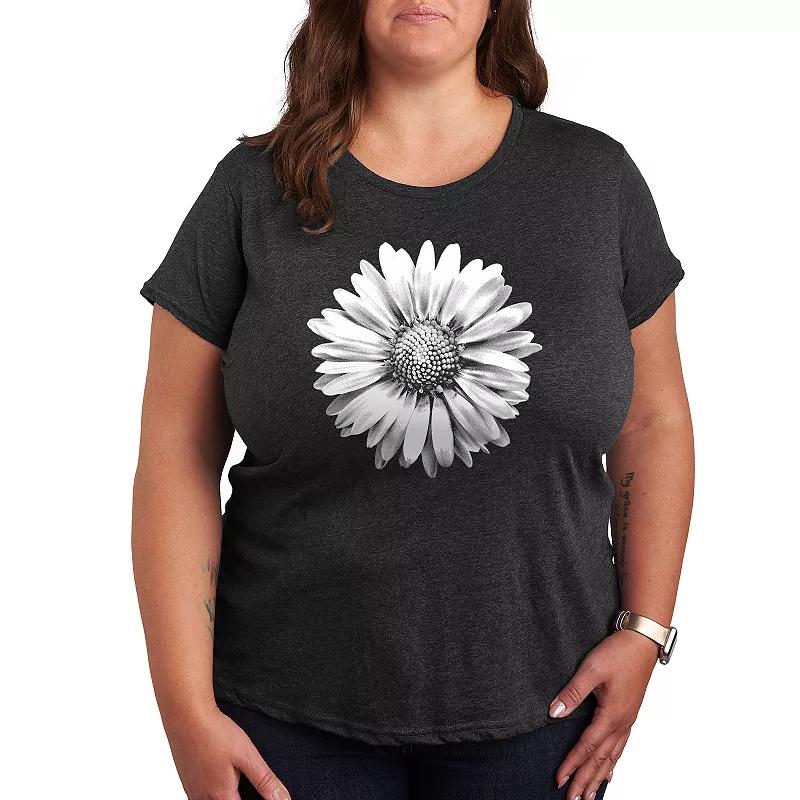Women's White Daisy Graphic Tee,  Product Image