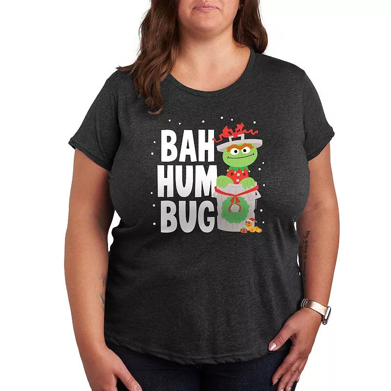 Plus Sesame Street Oscar Bah Humbug Graphic Tee, Women's,  Product Image