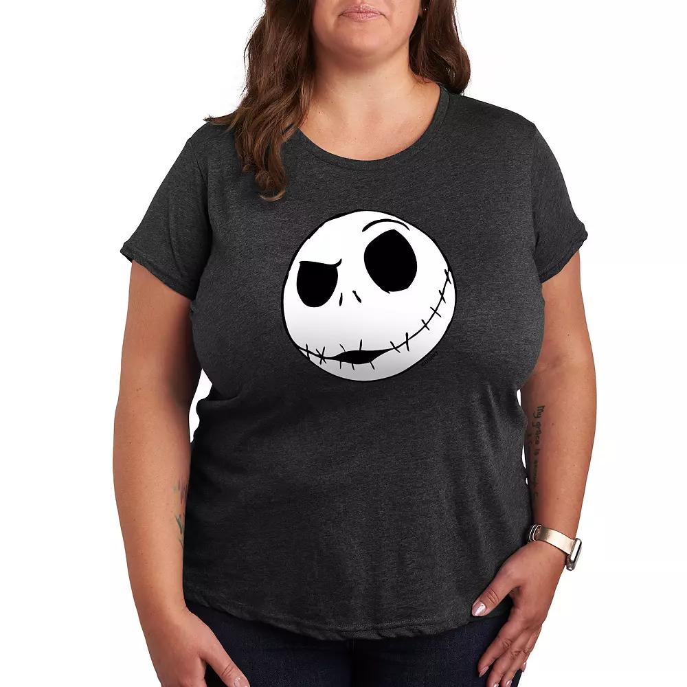 Disney's Nightmare Before Christmas Plus Jack Face Graphic Tee, Women's,  Product Image