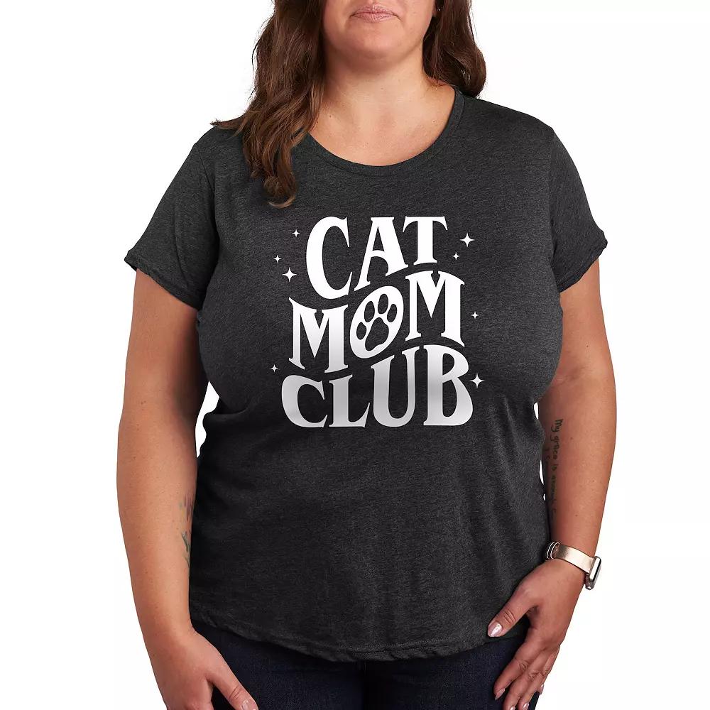 Women's Cat Mom Club Graphic Tee, Girl's,  Product Image