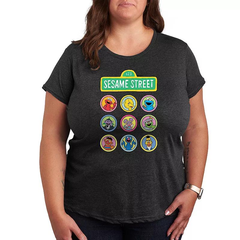 Plus Sesame Street Character Grid Graphic Tee, Women's,  Product Image