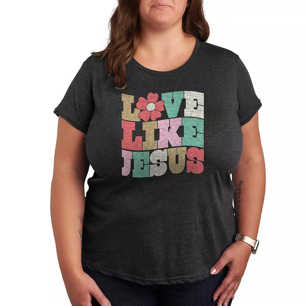 Plus Love Like Jesus Graphic Tee, Women's,  Product Image