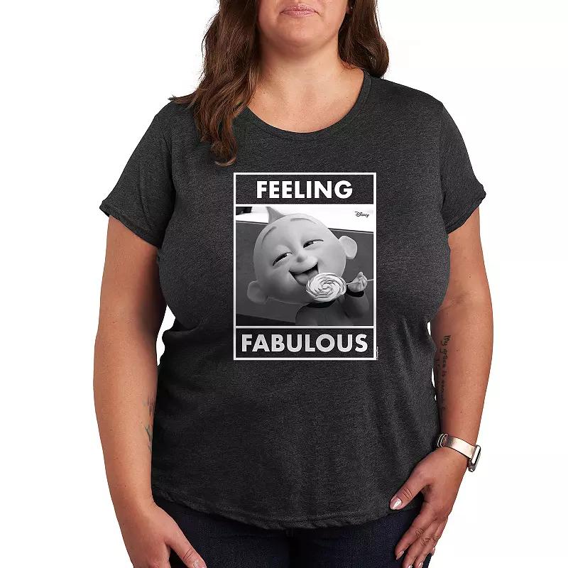 Disney / Pixars The Incredibles Jack-Jack Plus Feeling Fabulous Graphic Tee, Womens Heather Grey Product Image