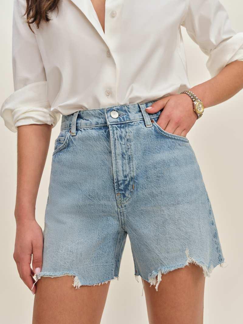 Saige High Rise 4” Jean Shorts Product Image