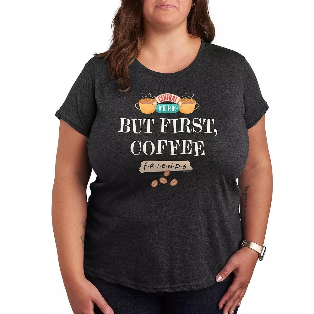 Plus Friends But First Coffee Graphic Tee, Women's,  Product Image