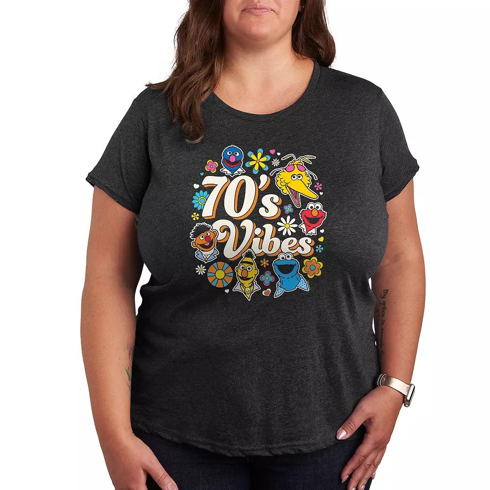 Plus Sesame Street 70s Vibes Graphic Tee, Women's,  Product Image
