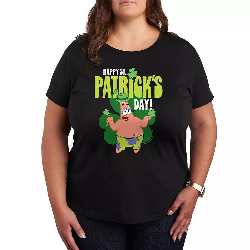 Plus SpongeBob SquarePants Happy St. Patrick's Day Graphic Tee, Women's,  Product Image