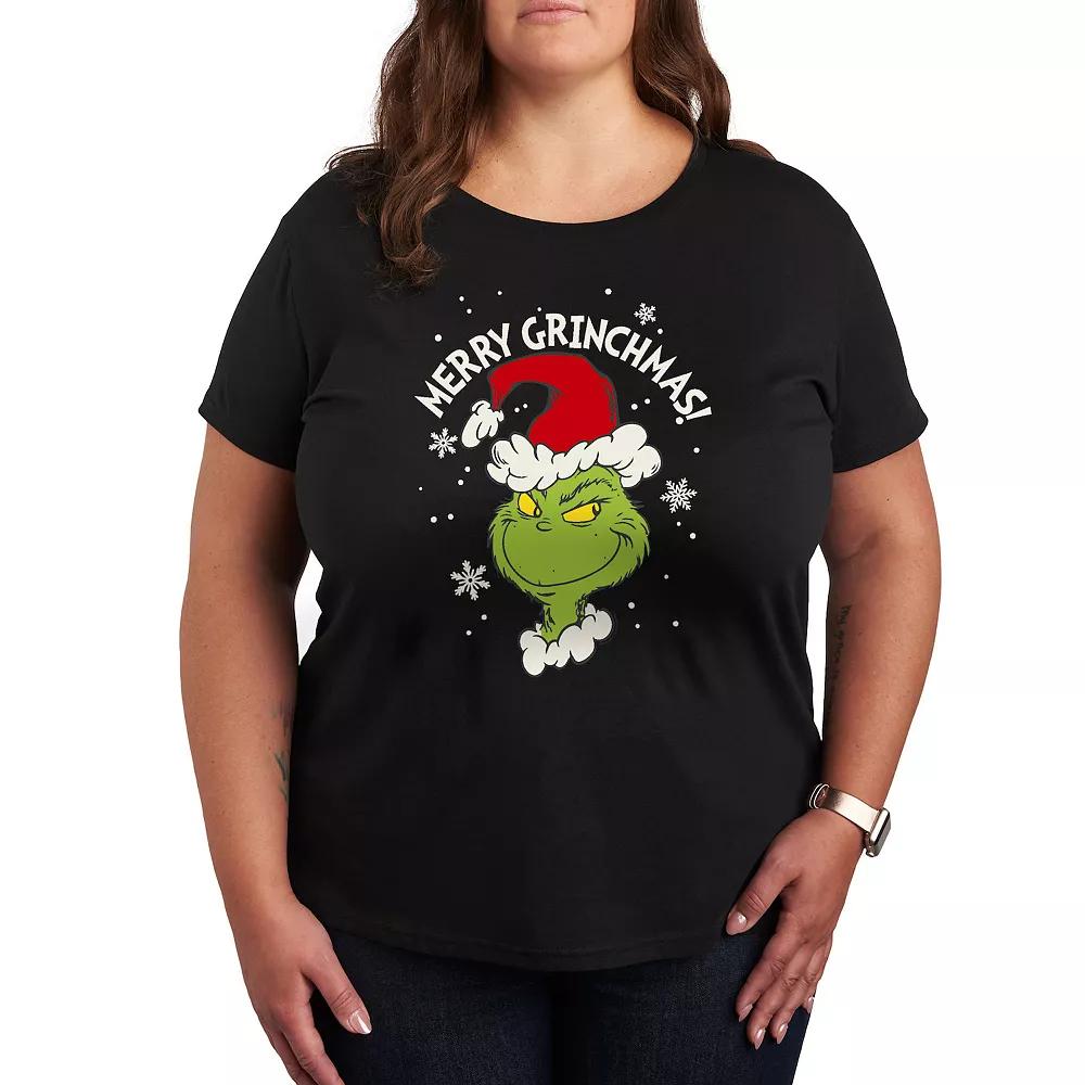 Plus Dr. Seuss The Grinch Merry Grinchmas Graphic Tee, Women's,  Product Image