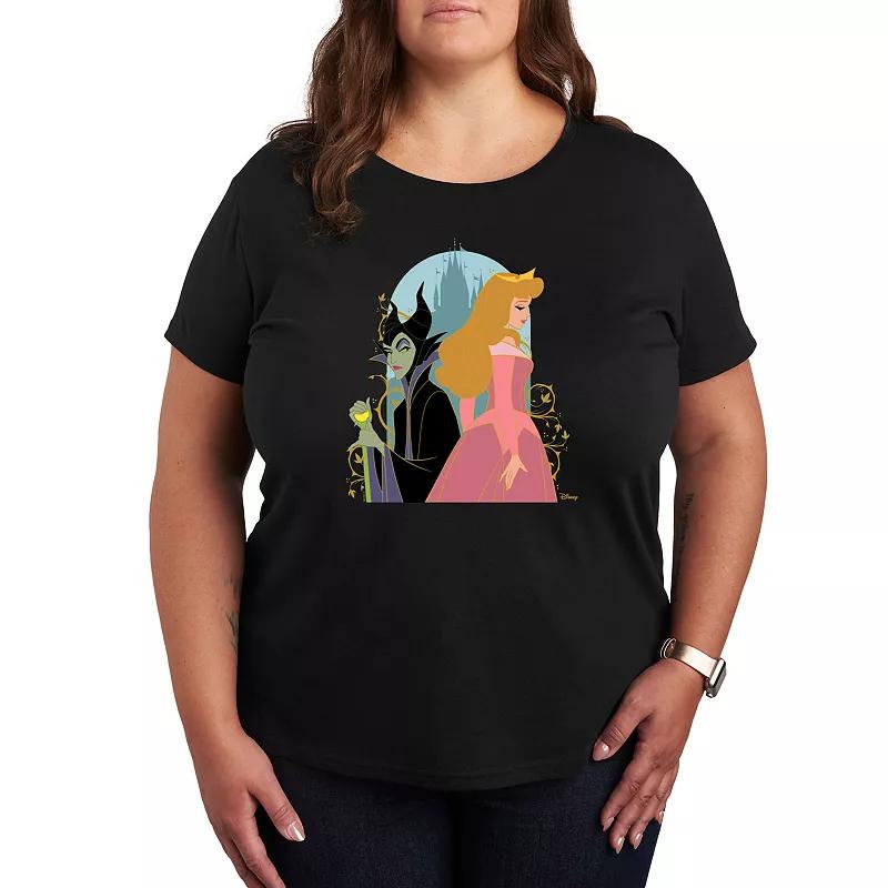 Disneys Sleeping Beauty Maleficent & Aurora Plus Size Graphic Tee, Womens Product Image