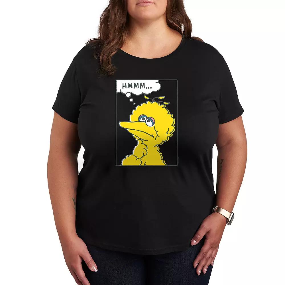 Plus Sesame Street Big Bird Hmmm Graphic Tee, Women's,  Product Image