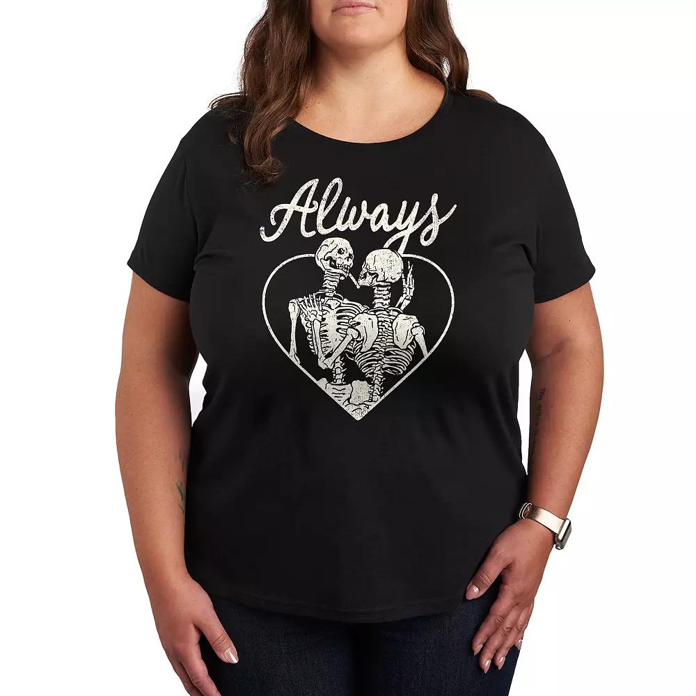 Plus Always Skeletons Graphic Tee, Women's,  Product Image