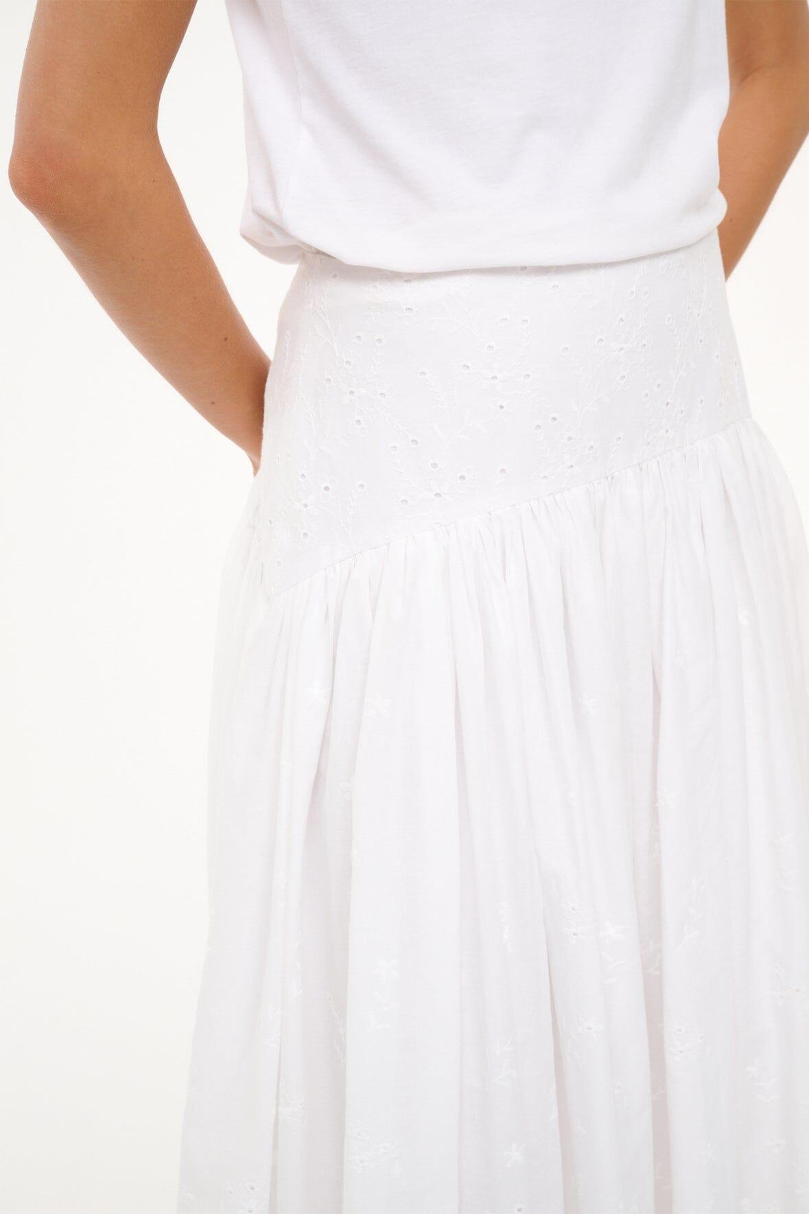 PROCIDA SKIRT | WHITE EYELET Product Image