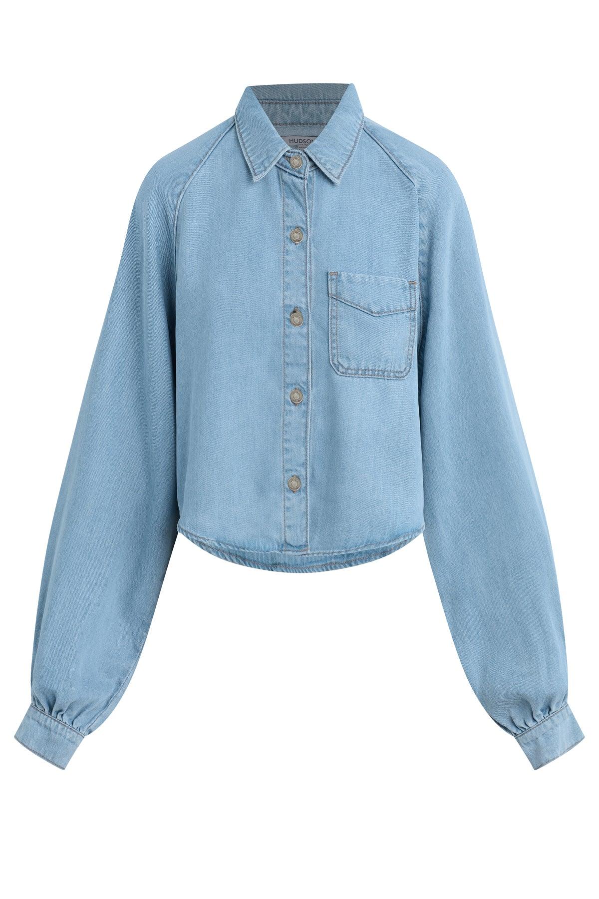 Raglan Balloon Sleeve Button Down Female Product Image