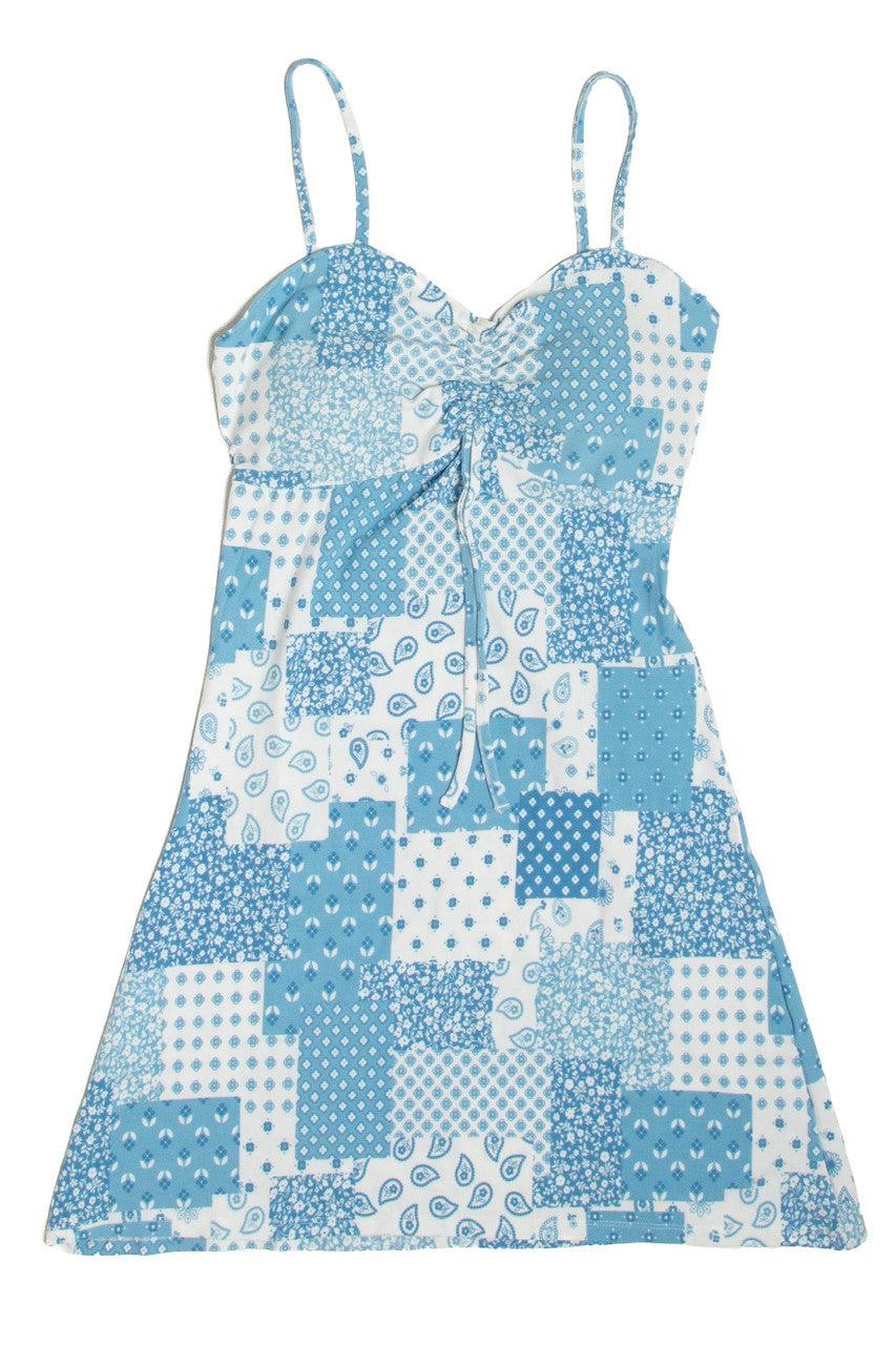 Patchwork Tie Front Dress Product Image