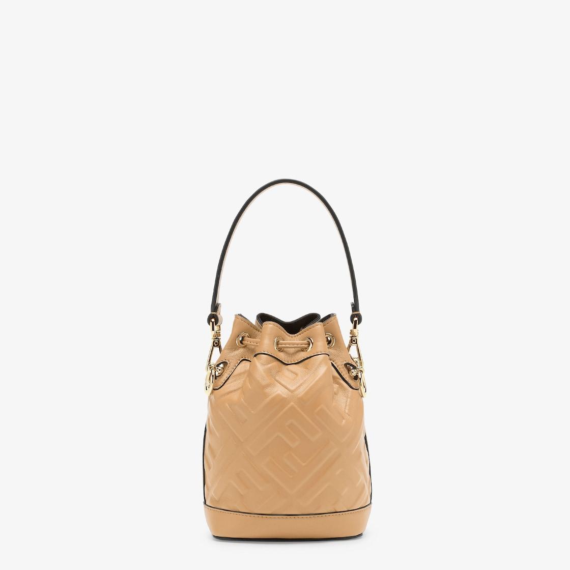 Mon TresorBeige leather mini-bag Product Image