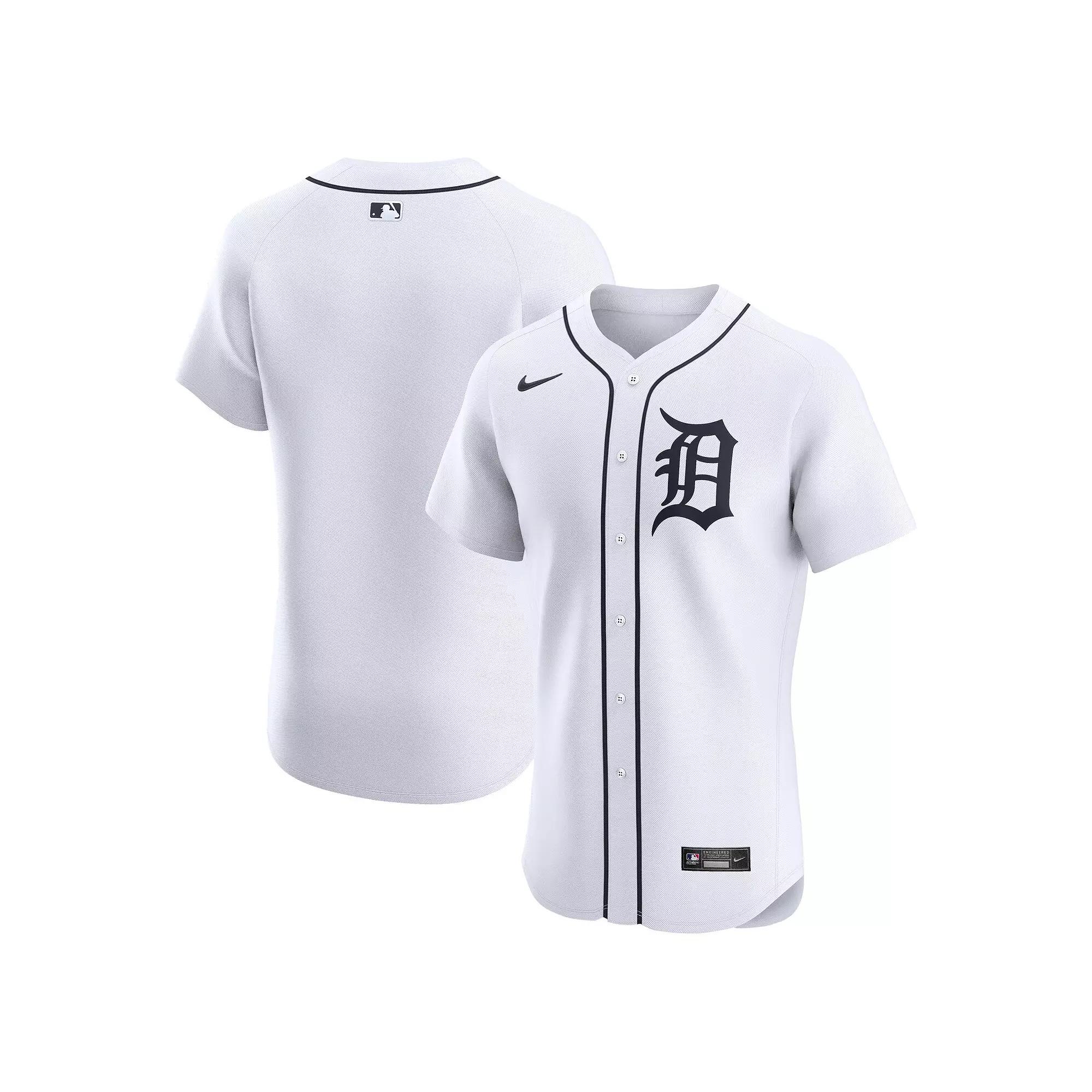 Men's Nike White Detroit Tigers Home Elite Jersey, Size: 44 Product Image
