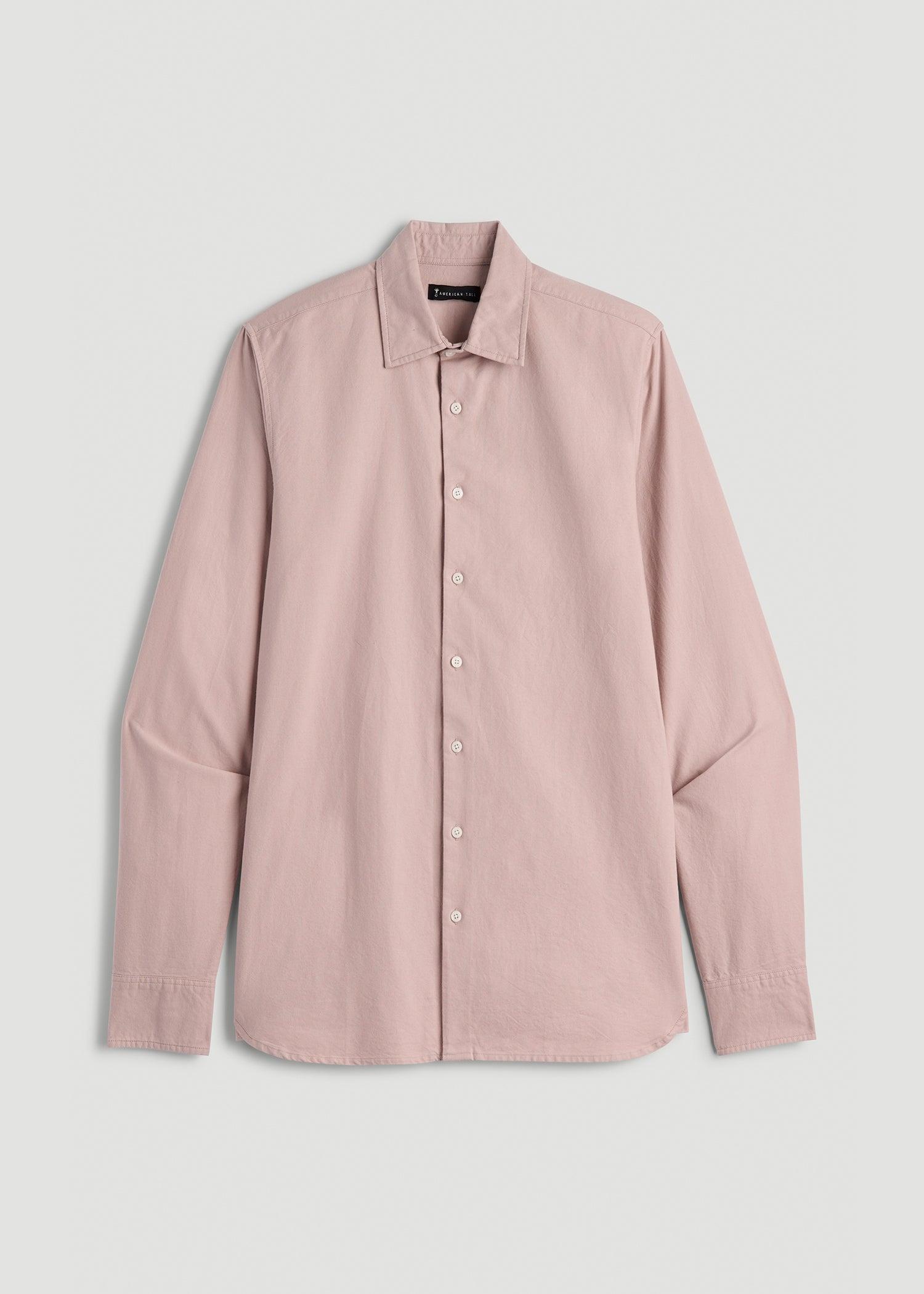 Pinpoint Oxford Shirt for Tall Men in Desert Rose Male Product Image