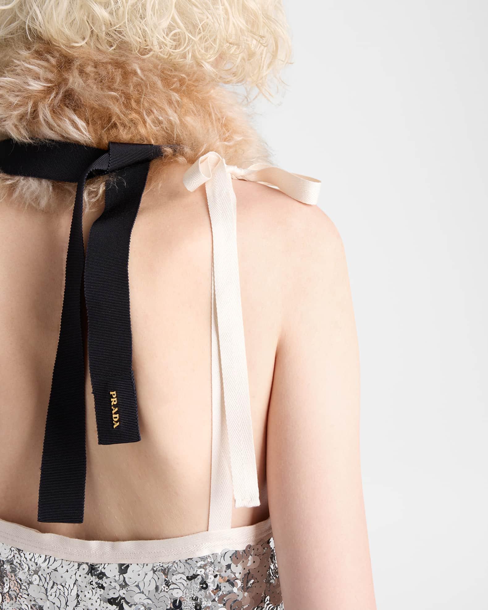 Embroidered Sequin Tie-Shoulder Midi Dress Product Image