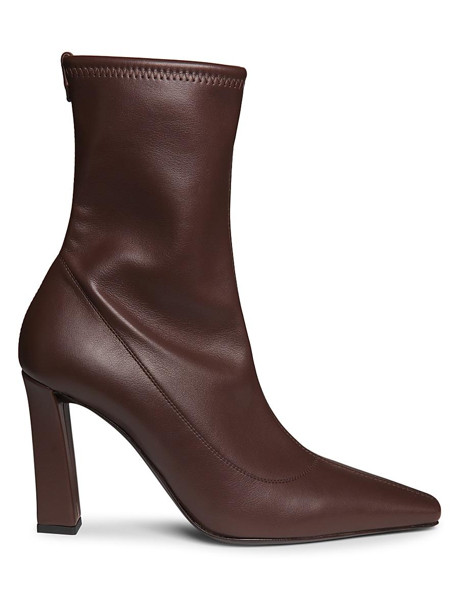 Womens Brenda 90MM Stretch Leather Booties Product Image