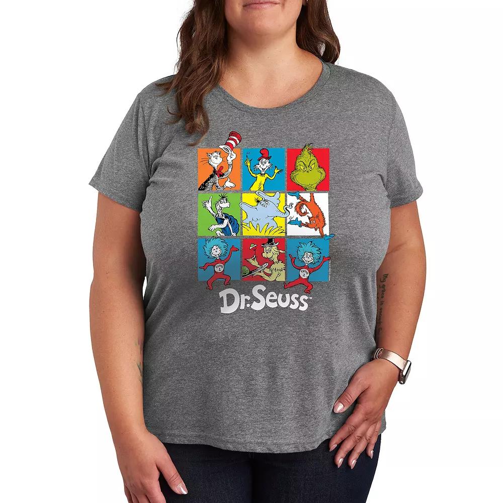 Plus Dr. Seuss Grid Graphic Tee, Women's,  Product Image