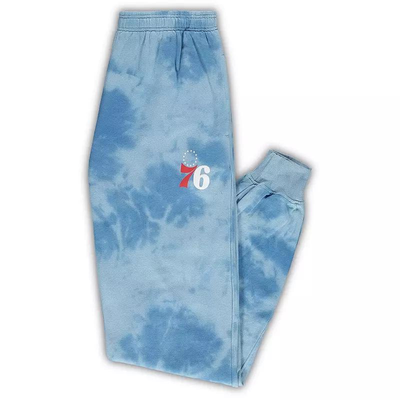 Men's Fanatics Branded Royal Philadelphia 76ers Big & Tall Wordmark Cloud Dye Jogger Pants, Size: 2XB, 76r Blue Product Image