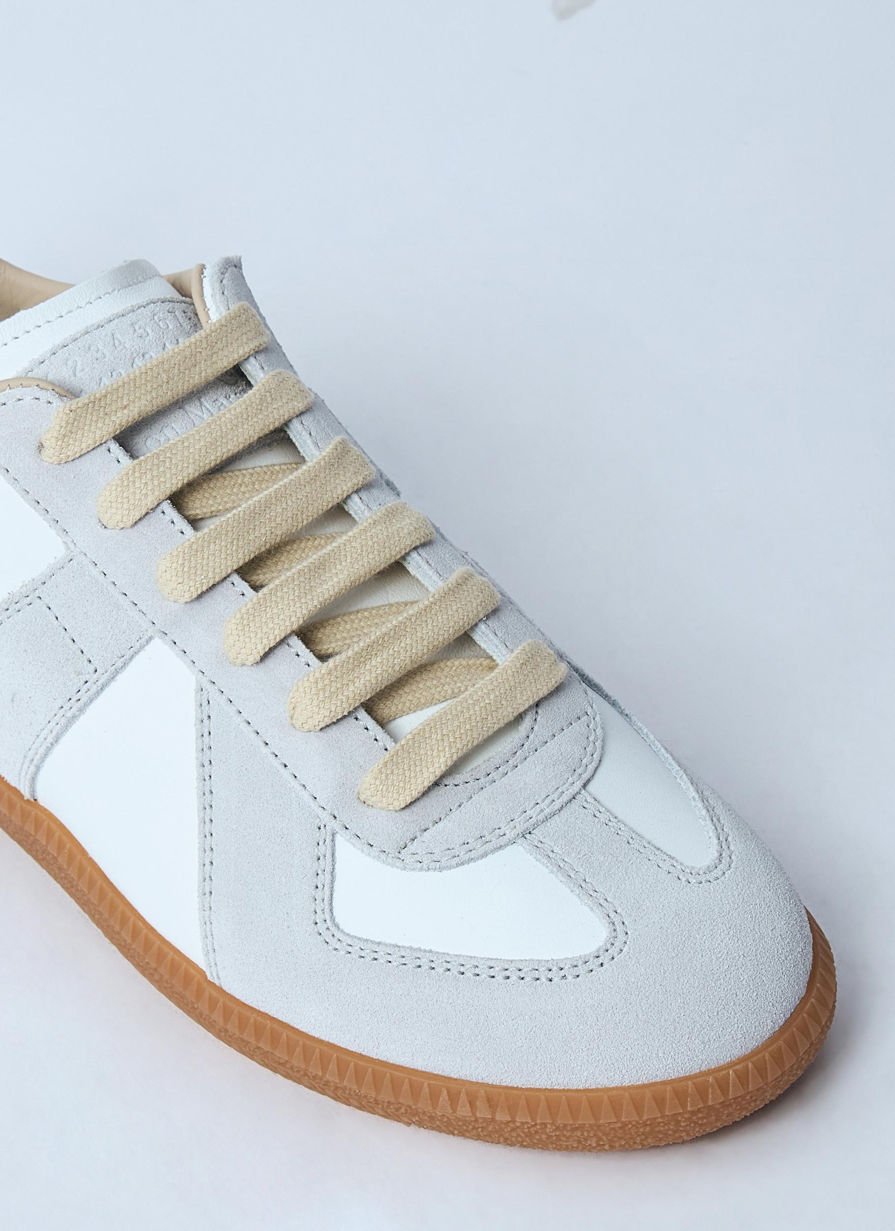 MAISON MARGIELA Replica Leather And Suede Sneakers In White Product Image