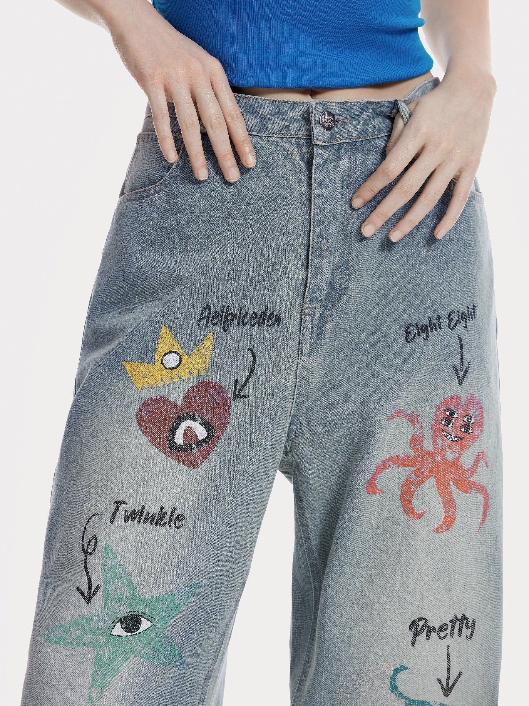 Aelfric Eden Animal Graphic Jeans Product Image