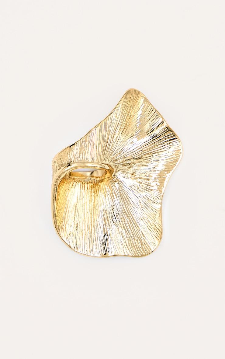 Gold Textured Overlap Statement Ring Product Image