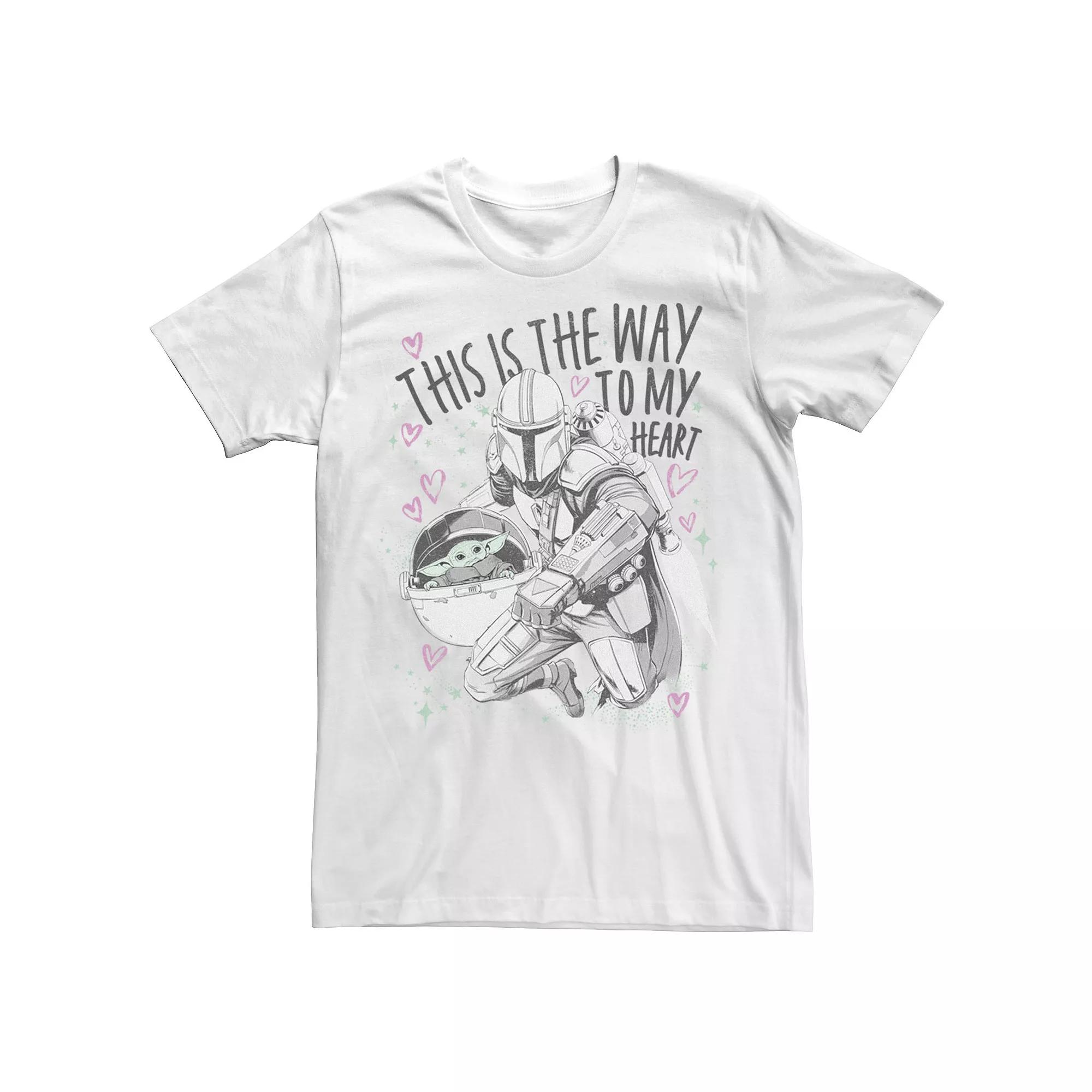 Big & Tall Star Wars: The Mandalorian & The Child Valentine's Day "This Is The Way To My Heart" Tee, Men's,  Product Image