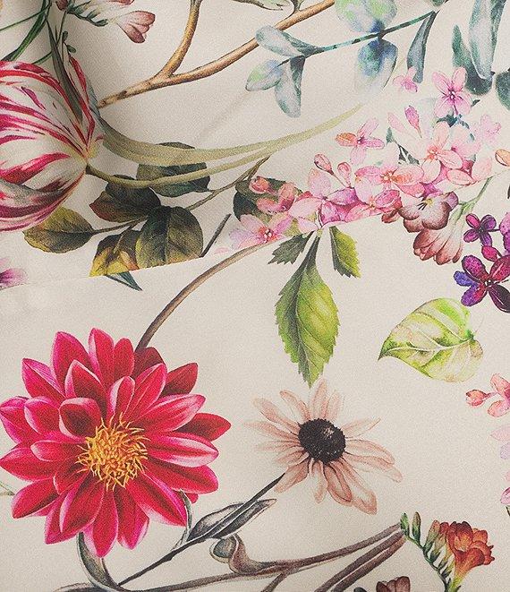 I.N. San Francisco Wildflower Print Off The Shoulder Spaghetti Strap Cowl Neck Midi Slit Dress Product Image