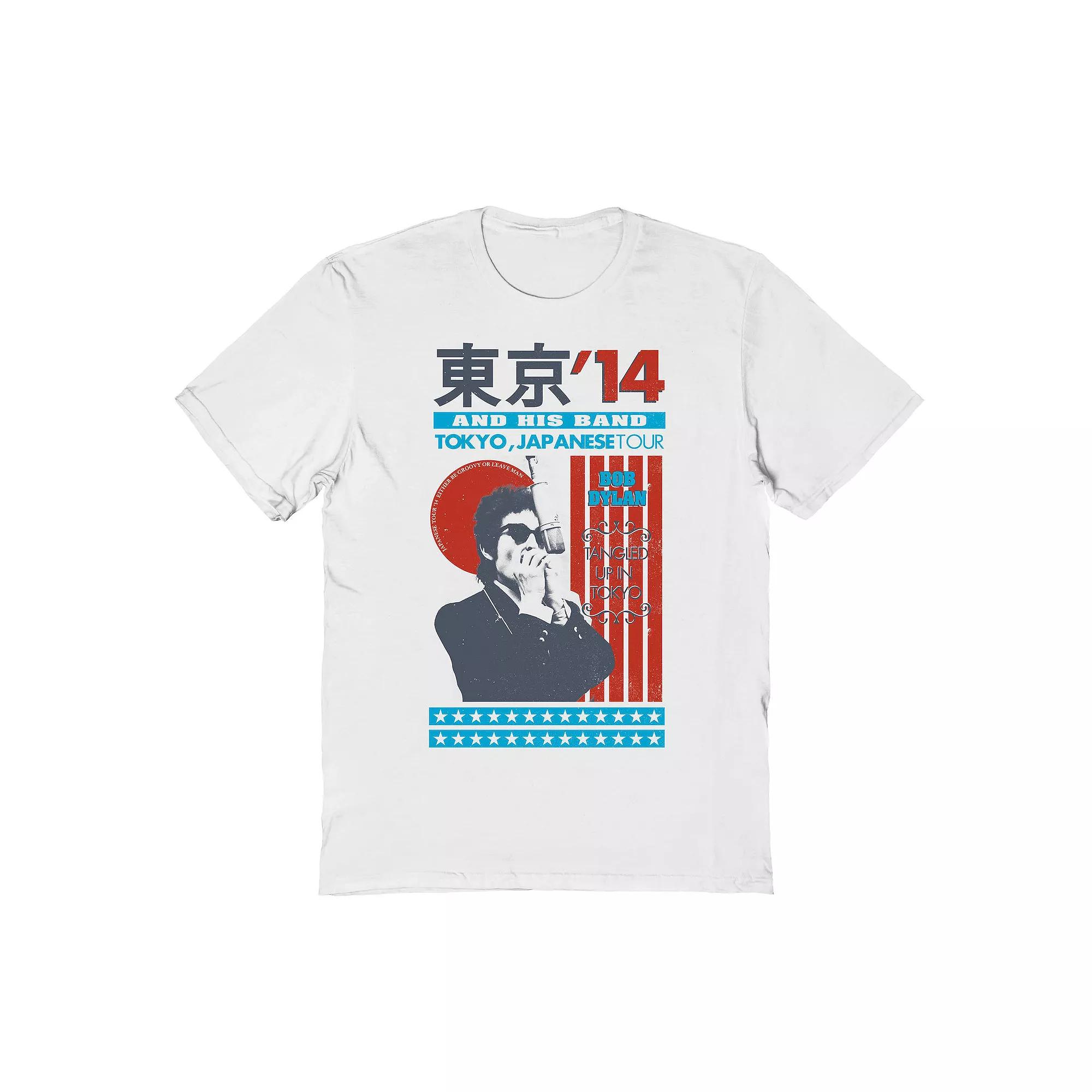 Men's Bob Dylan Japan Tour Graphic Tee, Size: Small, White Product Image