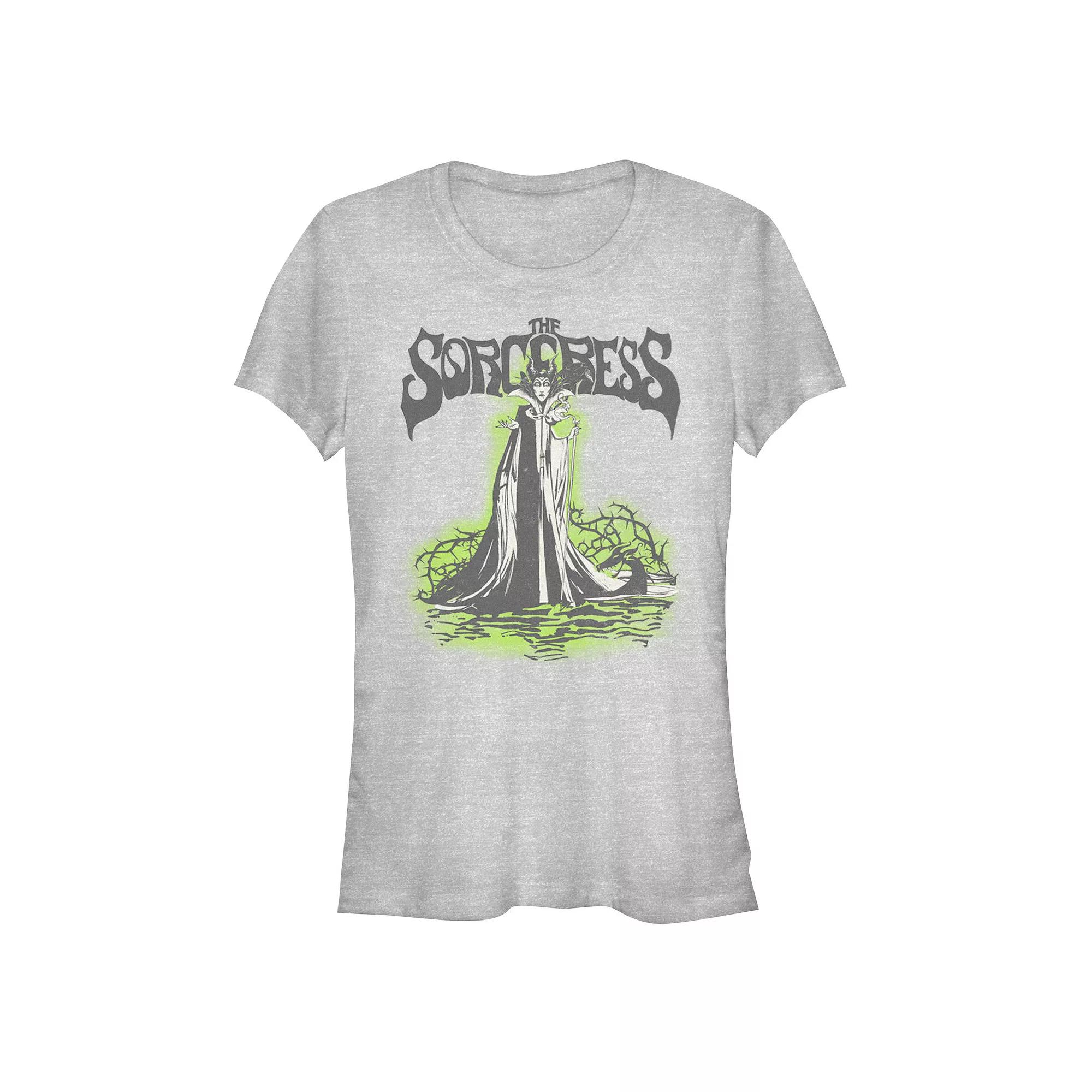 Disney Villains Sleeping Beauty Maleficent The Sorceress Juniors' Fitted Graphic Tee, Girl's,  Product Image
