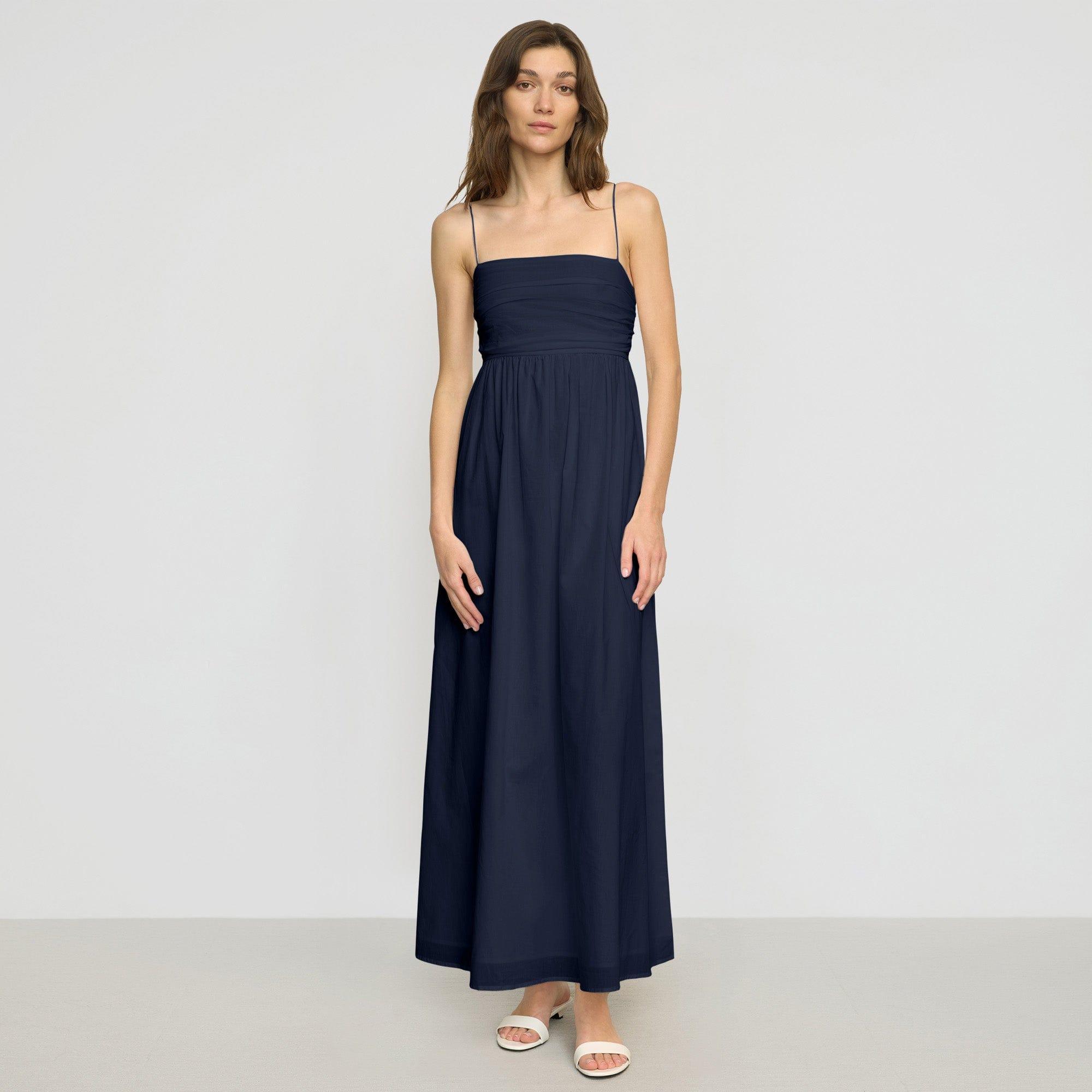 Aurora Ruched Organic Cotton Maxi Dress Product Image